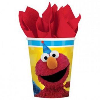 8 Pack Sesame Street Paper Cup - 266ml - The Base Warehouse
