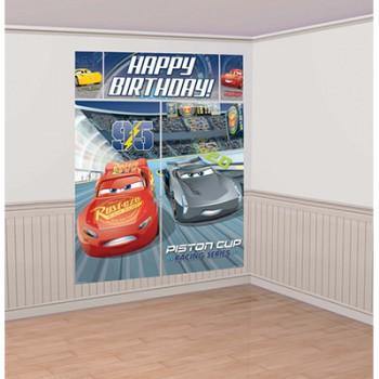 Cars 3 Scene Setter Wall Decorations Kit - 26cm to 1.4m