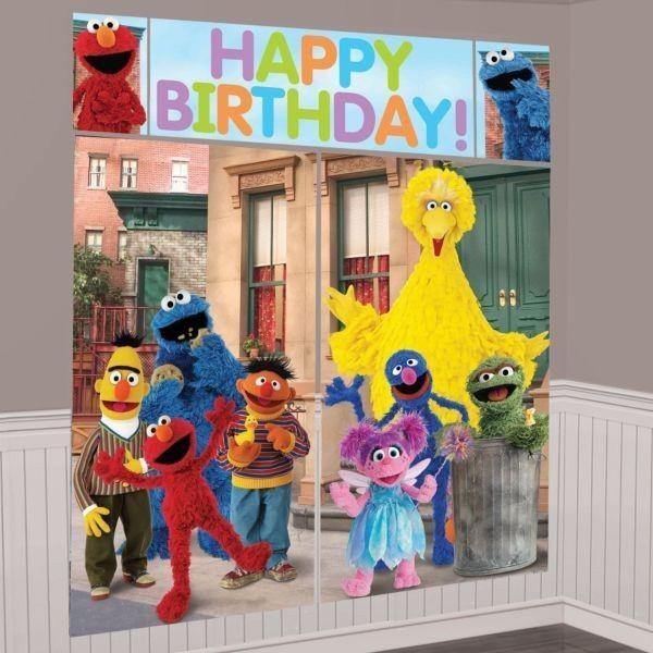 Scene Setter Kit Happy Birthday Sesame Street - 149cm - The Base Warehouse