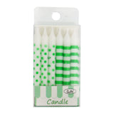Load image into Gallery viewer, 12 Pack Green Birthday Candle - The Base Warehouse
