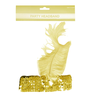 Yellow Flapper Headband - The Base Warehouse