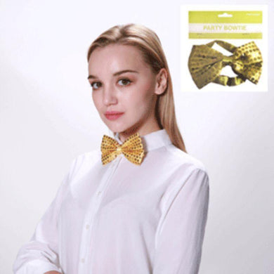 Yellow Sequin Bowtie - The Base Warehouse