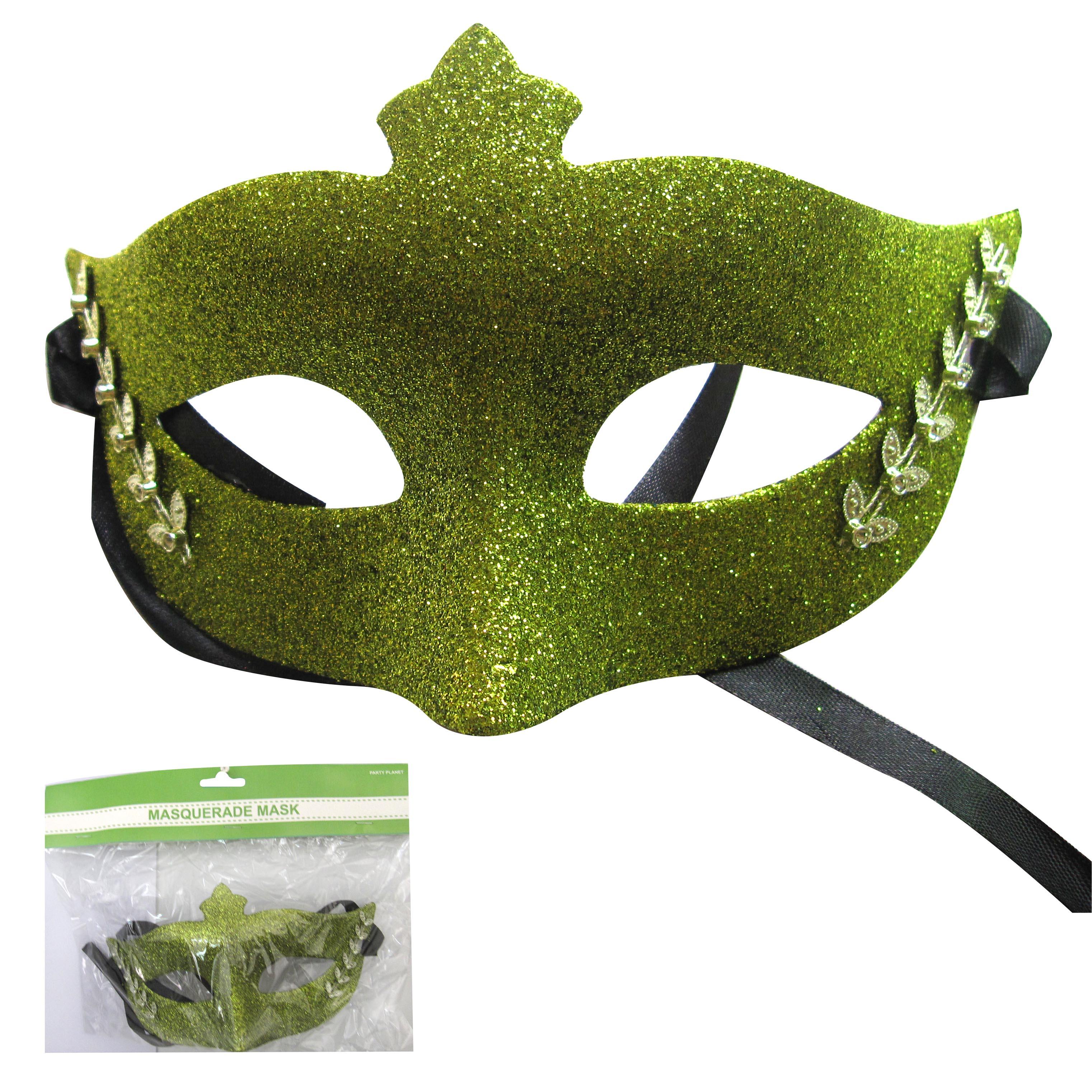 Ladies Green Masquerade Mask