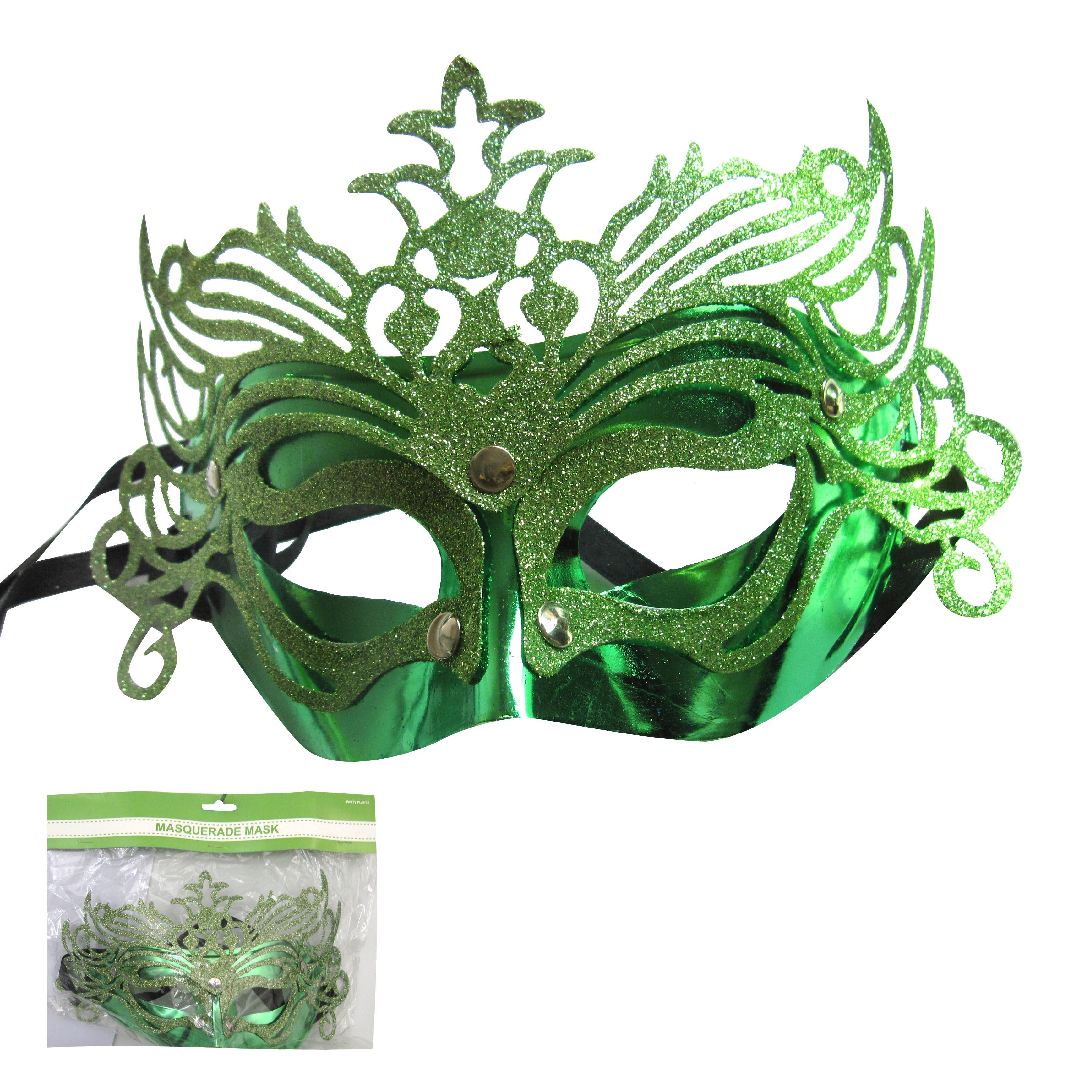 Green Masquerade Mask - The Base Warehouse