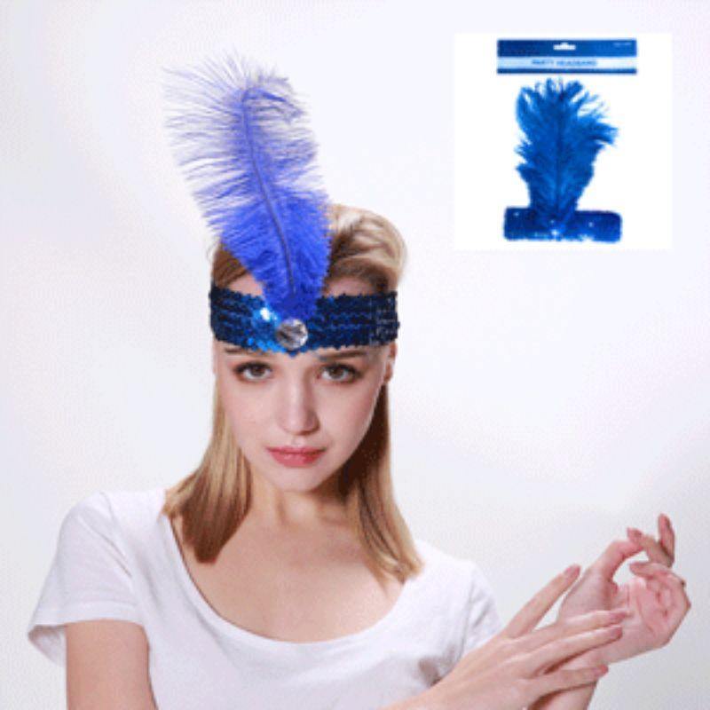 Blue Flapper Headband