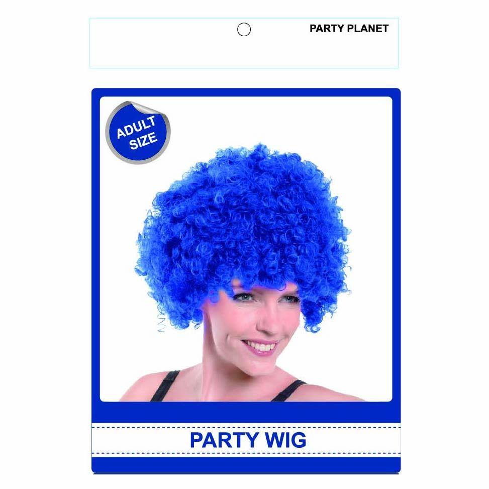 Blue Afro Wig - The Base Warehouse