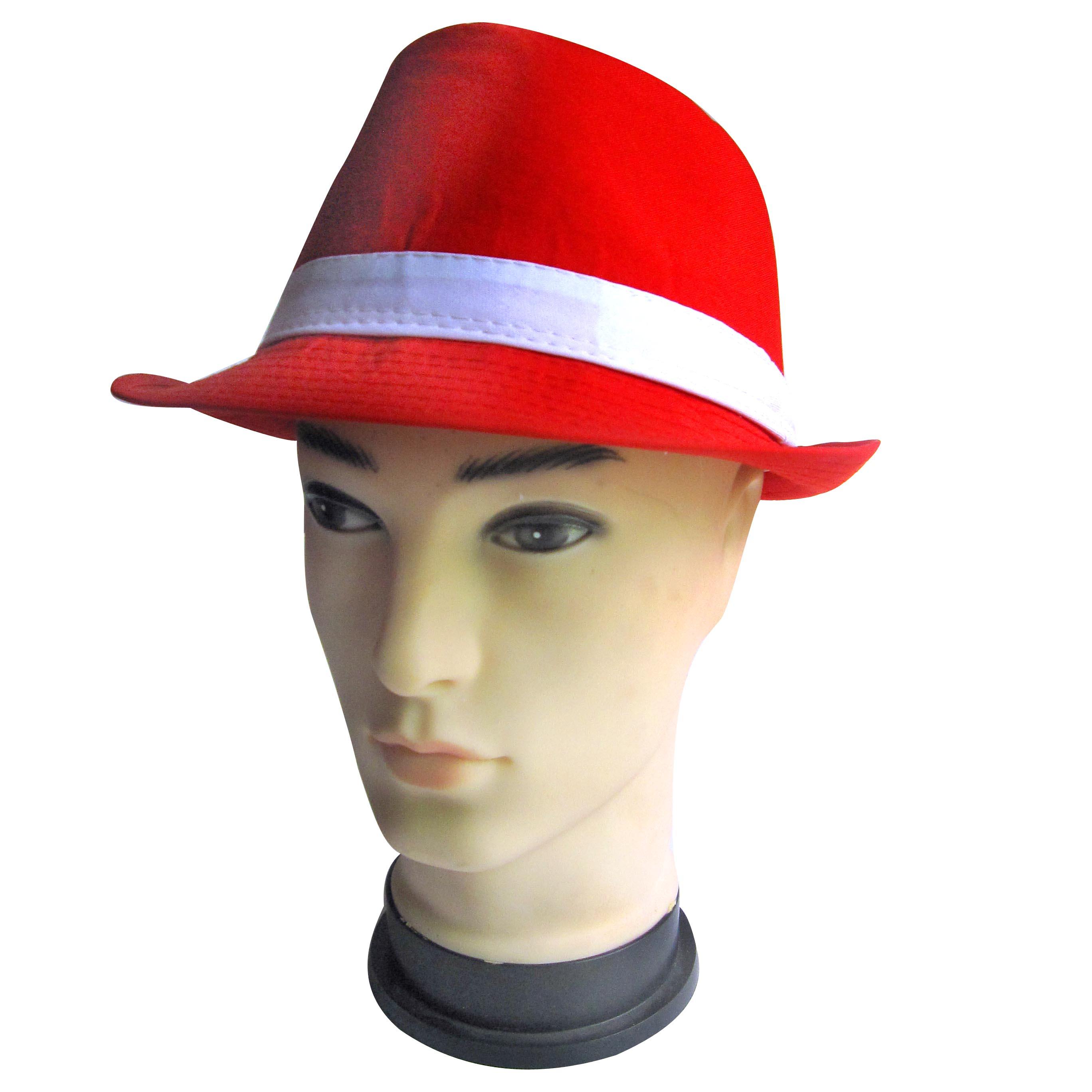 Red Fedora Hat - The Base Warehouse