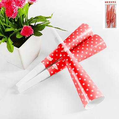 12 Pack Red Dotty Party Horn - The Base Warehouse