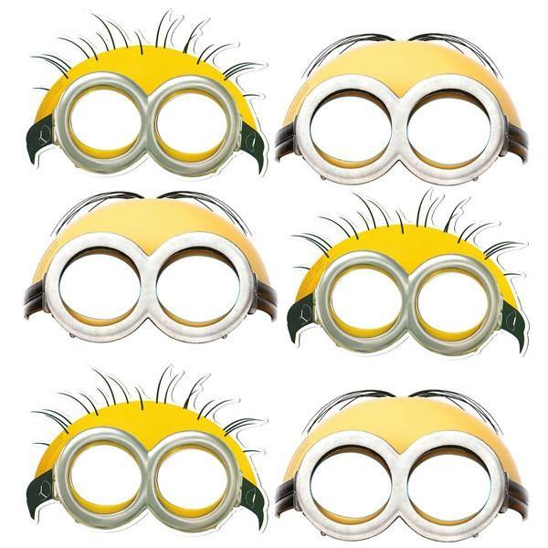 6 Pack Minions Masks Assorted Designs