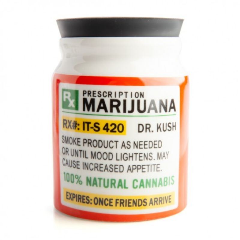 Large Prescription Marijuana Stash It Storage Jar - 7.5cm x 7.5cm x 9.5cm