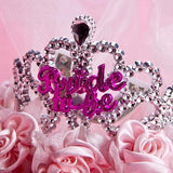 Load image into Gallery viewer, Flashing Bride To Be Tiara with Roses And Veil - The Base Warehouse
