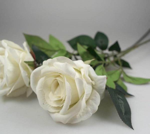 Artificial Single Stem White Rose - The Base Warehouse