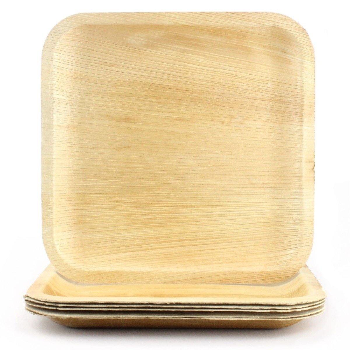 6 Pack Leaf Square Plate - 20.5cm - The Base Warehouse