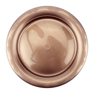 25 Pack Rose Gold Plastic Lunch Plates - 18cm - The Base Warehouse