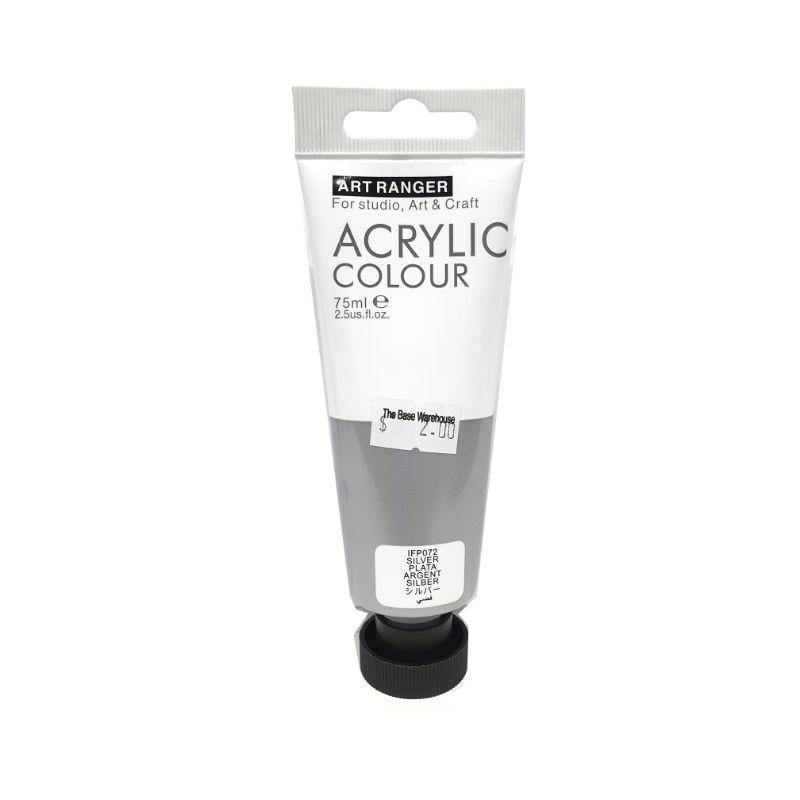 Art Ranger Silver Acrylic Paint - 75ml - The Base Warehouse