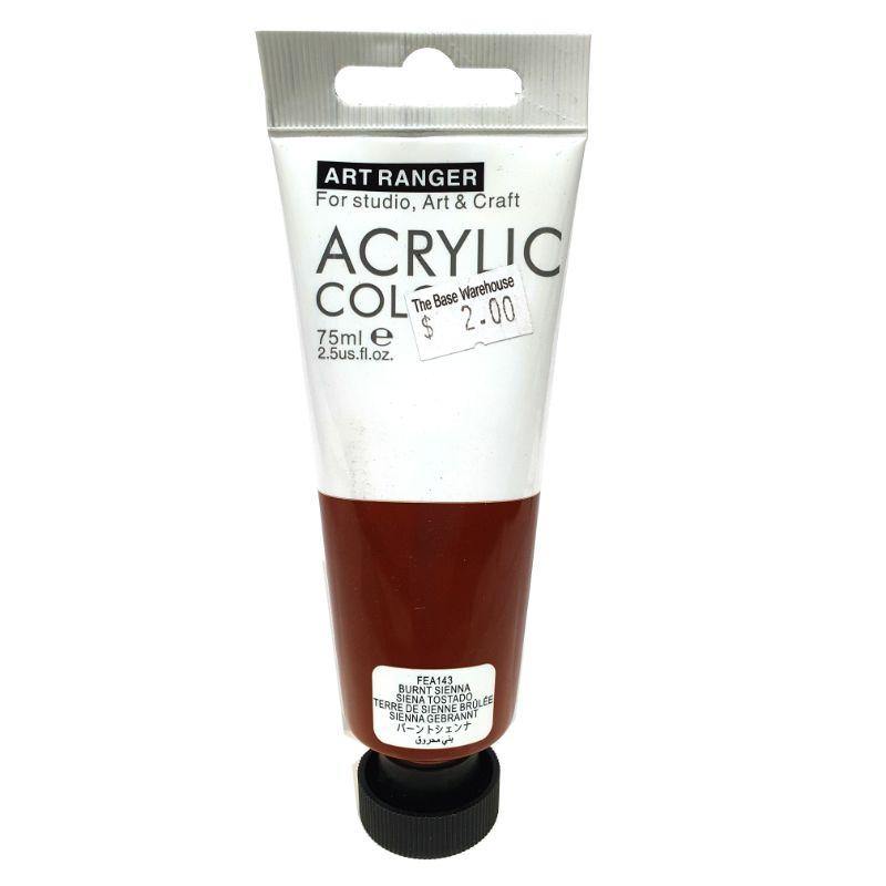 Art Ranger Burnt Sienna Acrylic Paint - 75ml - The Base Warehouse