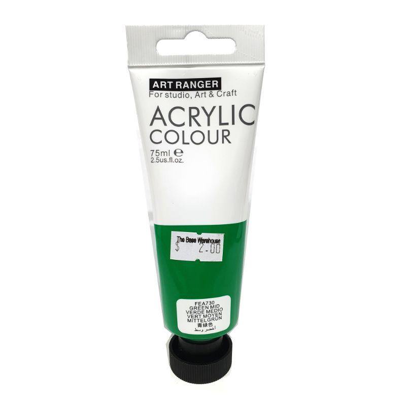 Art Ranger Mild Green Acrylic Paint - 75ml - The Base Warehouse