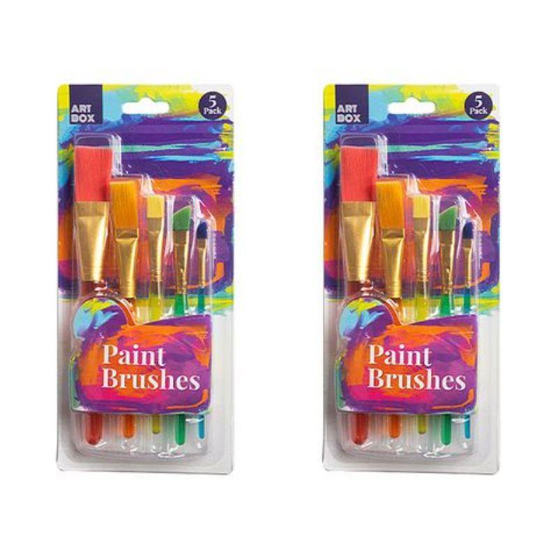 5 Pack Medium Artist Paint Brushes - The Base Warehouse