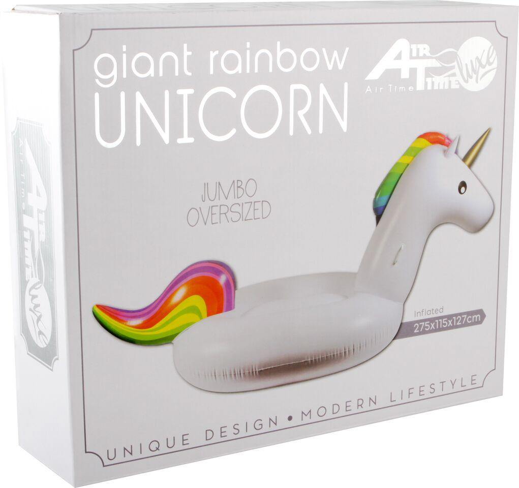 Giant Rainbow Unicorn - 275cm x 115cm x 127cm