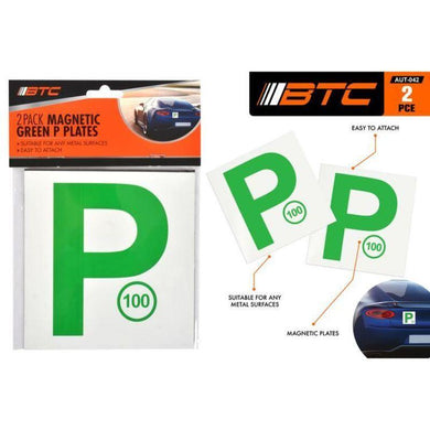2 Pack NSW Approved Magnetic Green P Plates - The Base Warehouse