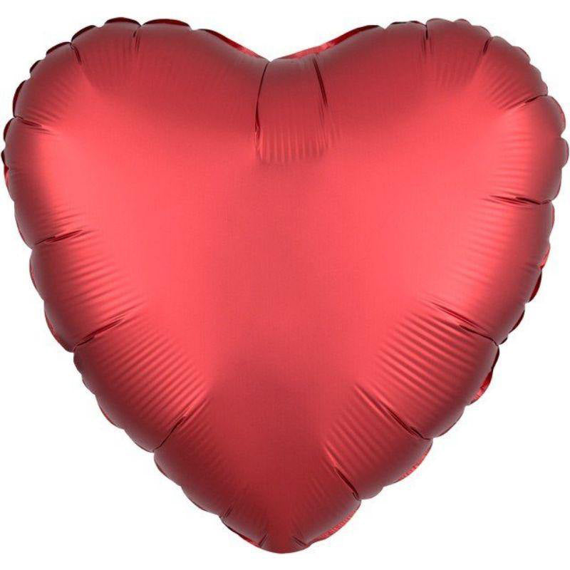 Satin Luxe Sangria Heart Foil Balloon - 45cm