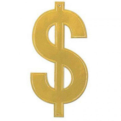 Gold Dollar Sign Foil Cutout - The Base Warehouse