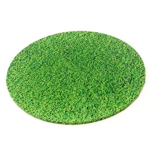 Round Food Grass Print Presentation Board - 20cm - The Base Warehouse