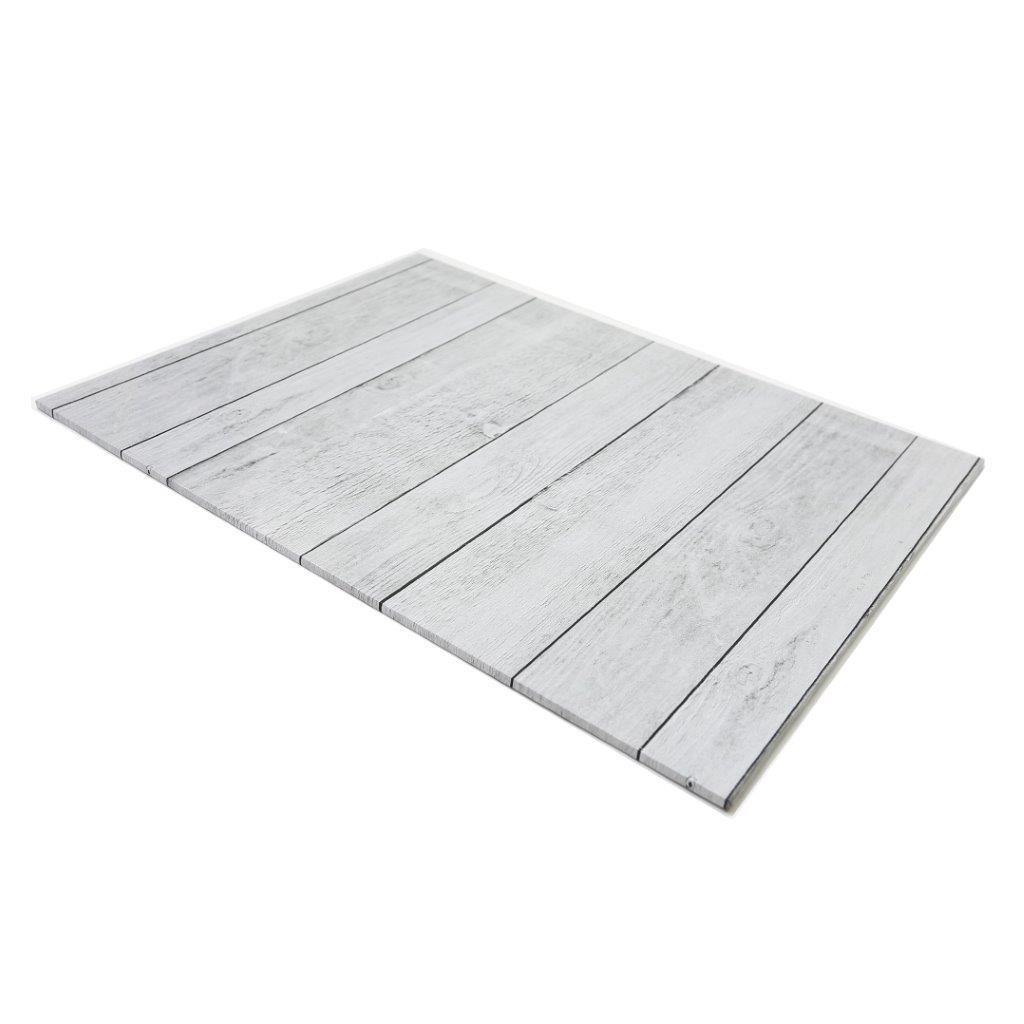 Rectangle Food White Plank Print Presentation Board - 45x35cm - The Base Warehouse