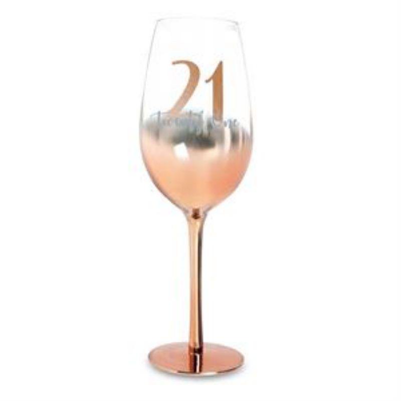 21 Rose Gold Ombre Champagne Glass - 150ml - The Base Warehouse