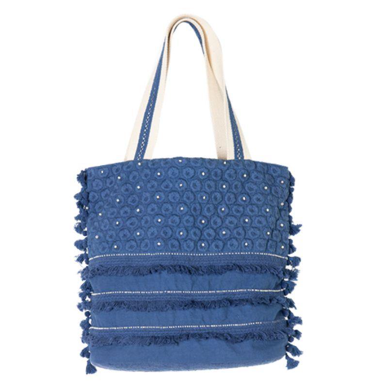 Indigo Cotton Carry Bag - 45cm x 45cm - The Base Warehouse