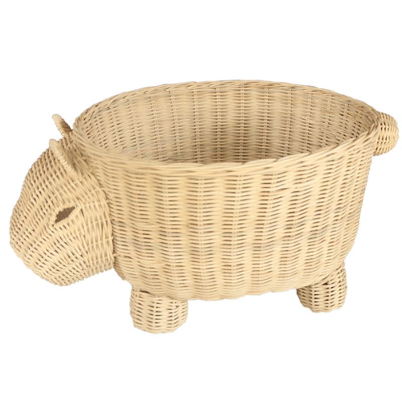 Rattan Wombat Toy Basket - 54cm x 36cm x 26cm
