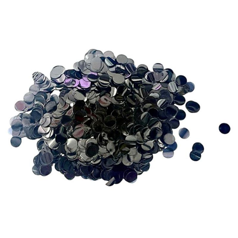 Black 1cm Foil Confetti - 20g