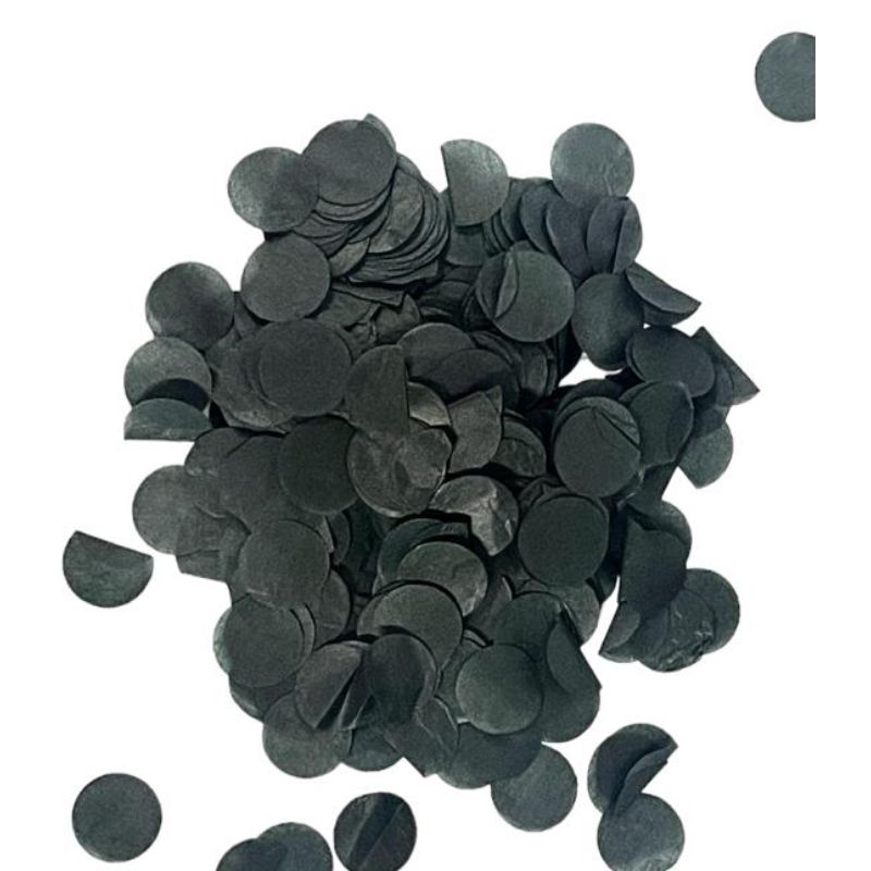 Black 1cm Paper Confetti - 20g
