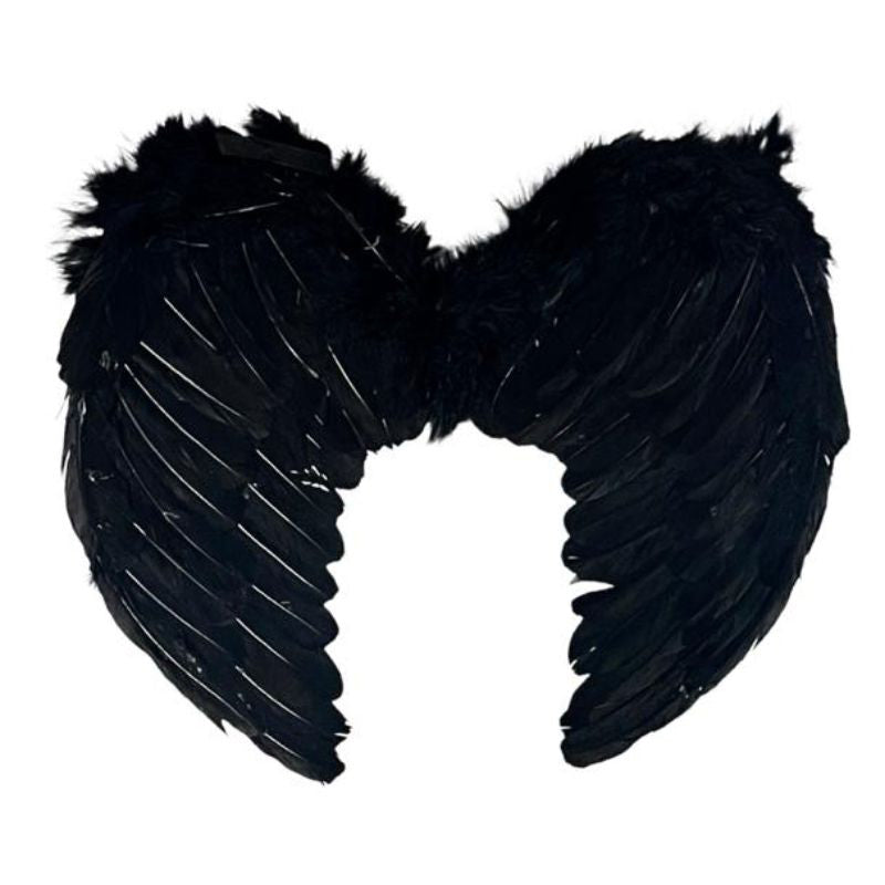 Large Black Feather Wings