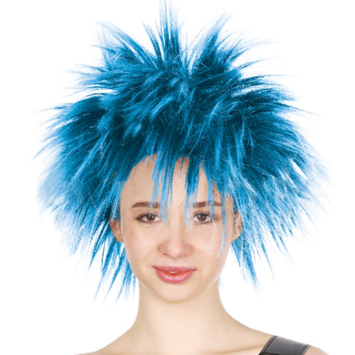 Blue Spiky Wig