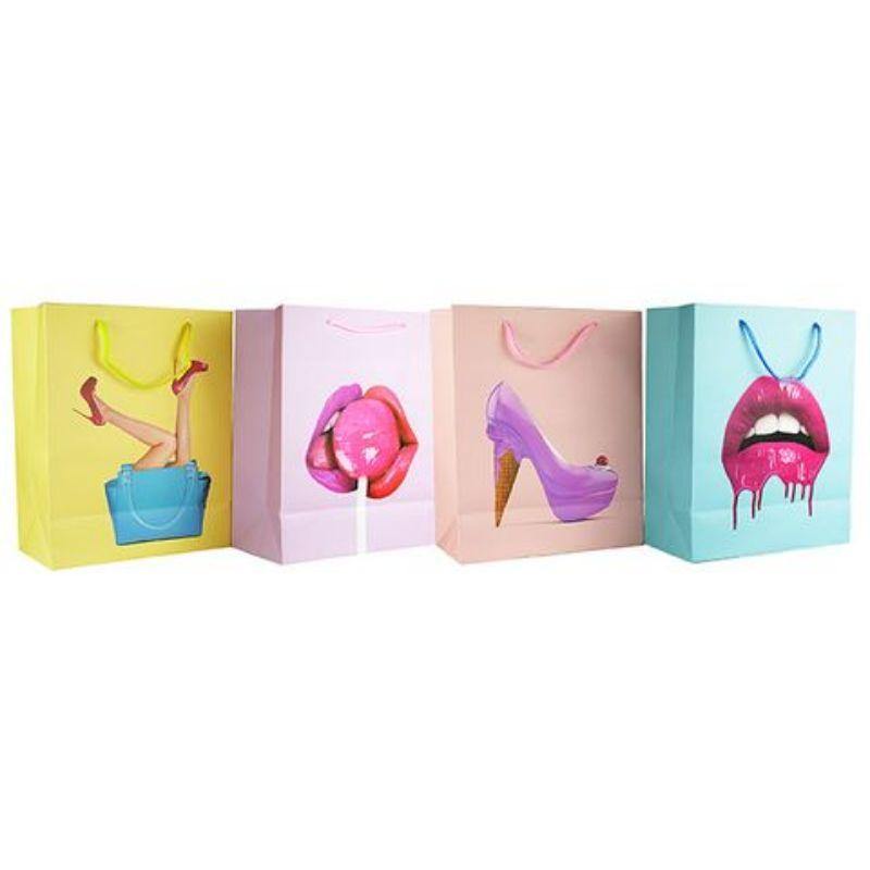 L Lip & Heel Gift Bag - 26cm x 32cm x 12.5cm - The Base Warehouse