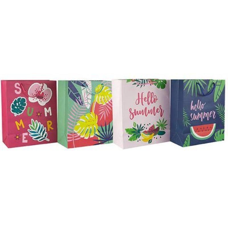 L Hello Summer Gift Bag - 26cm x 32cm x 12.5cm - The Base Warehouse