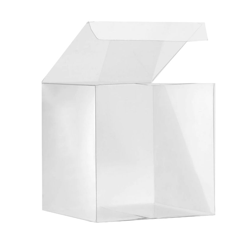 3 Pack Clear PVC Boxes - 13cm x 13cm x 26cm
