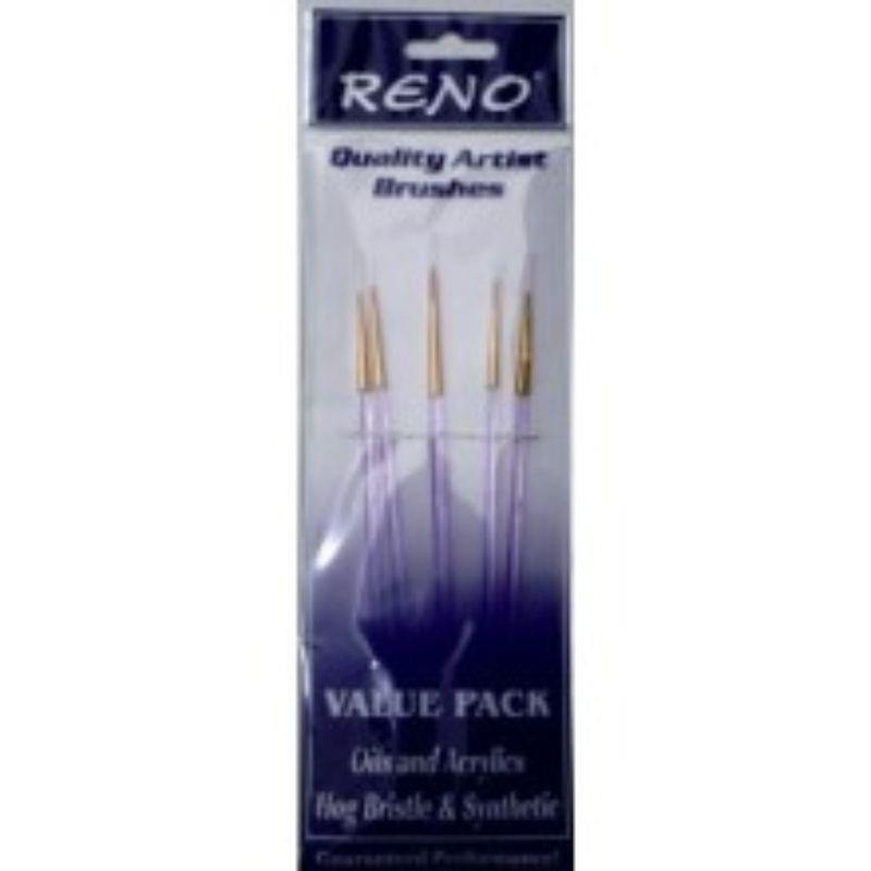 5 Pack Synthetic Round Brush Set - The Base Warehouse