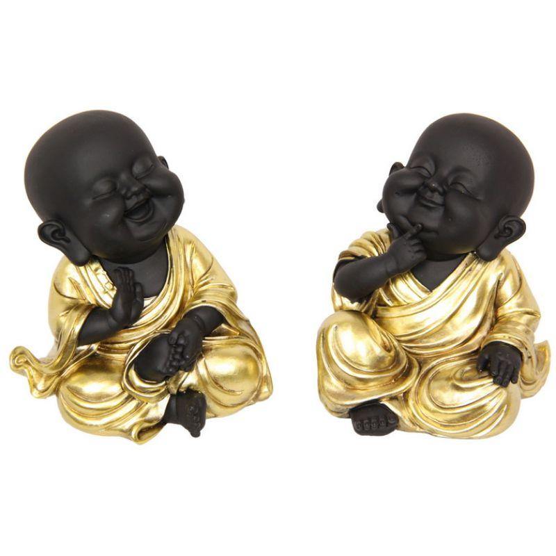 Happy Buddha in Gold Robe - 14cm - The Base Warehouse