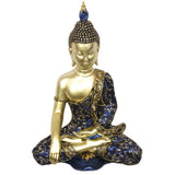 Load image into Gallery viewer, Blue/Gold Sitting Rulai Buddha - 35cm - The Base Warehouse
