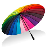 Load image into Gallery viewer, Rainbow Umberella with Black Handle - 60cm
