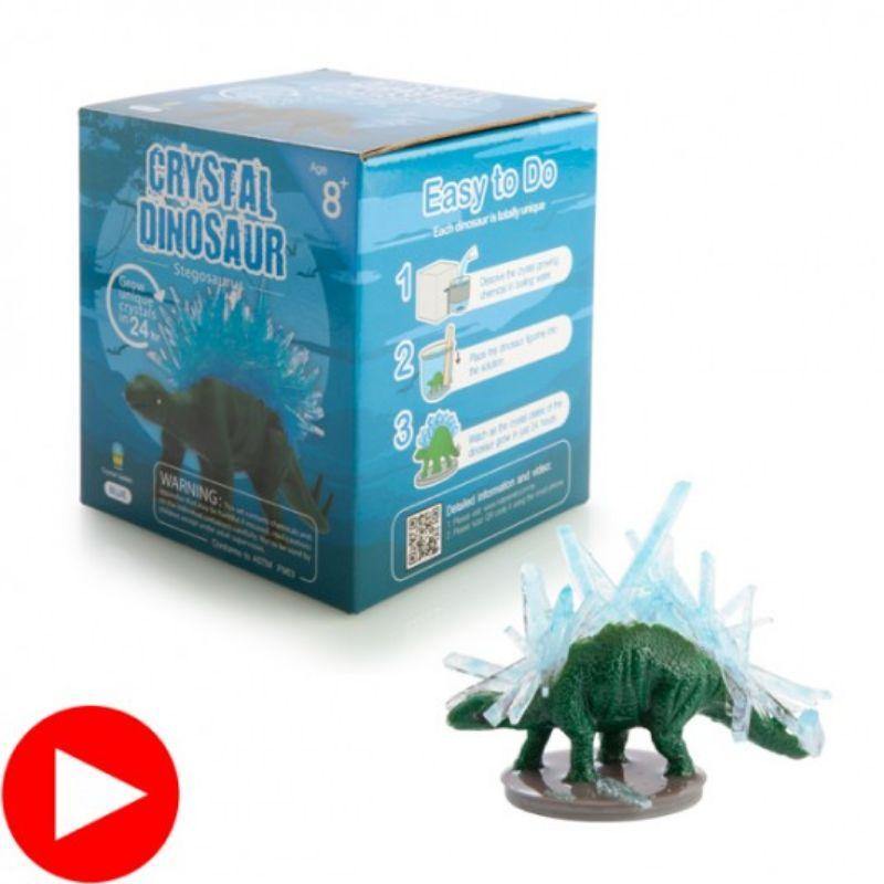 Blue Crystal Dino Stegosaurus - 11.5cm