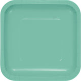 Load image into Gallery viewer, 24 Pack Fresh Mint Green Sqaure Paper Lunch Plates - 18cm
