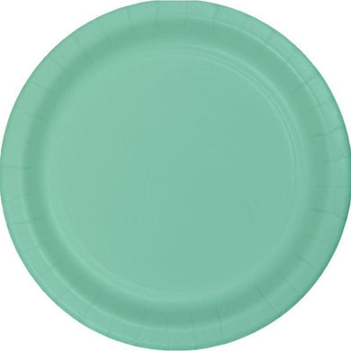 24 Pack Fresh Mint Green Paper Lunch Plates - 18cm - The Base Warehouse