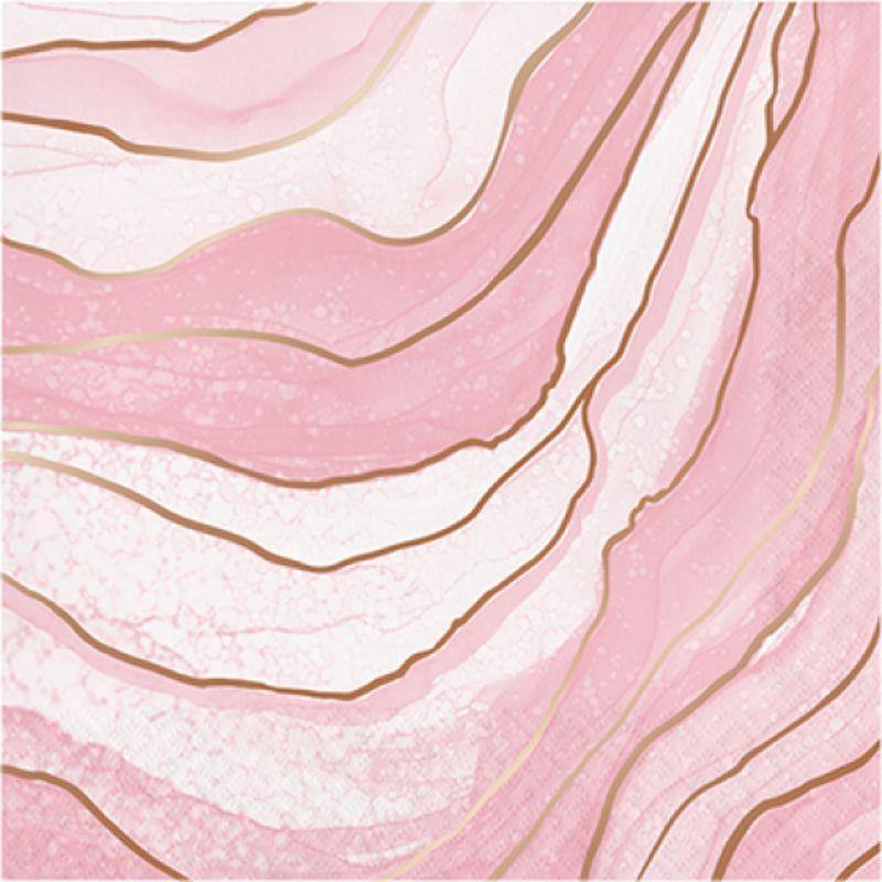 16 Pack Rose All Day Geode Lunch Napkin - 33cm - The Base Warehouse