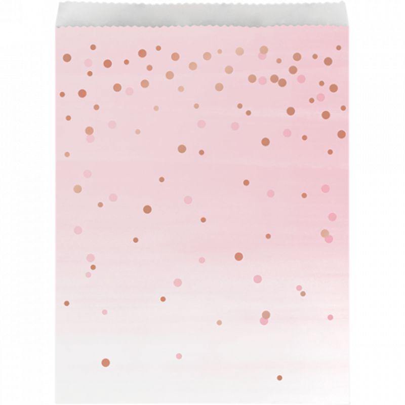10 Pack Rose All Day Paper Favor Bags - 22cm x 16cm - The Base Warehouse