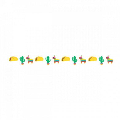 Fiesta Fun Shaped Banner with Twine - 15cm x 2.44m - The Base Warehouse