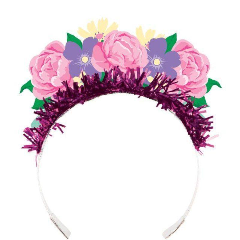 4 Pack Floral Tea Party Tiaras - The Base Warehouse