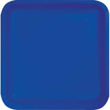 Load image into Gallery viewer, 24 Pack Cobalt Blue Square Paper Lunch Plates - 18cm - The Base Warehouse
